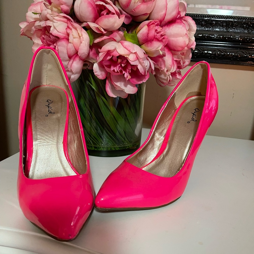 Hot Pink Patent Leather Pumps